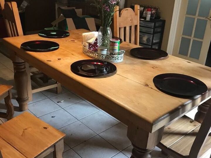 q i want to give my kitchen table a farmhouse look