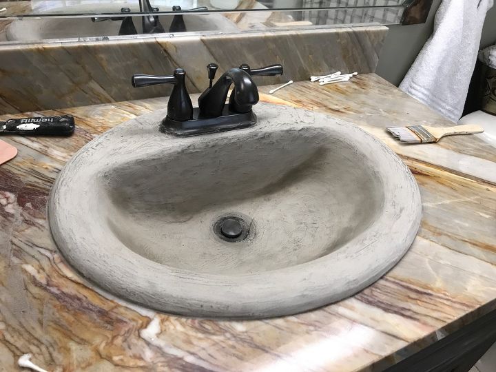 s 15 bathroom upgrades that you can totally diy, Feather Finish Over Sink