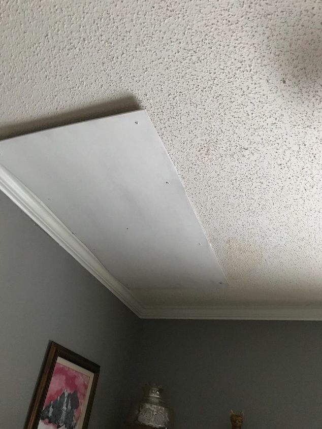 how to cover a popcorn ceiling also has a basketball hole with wood
