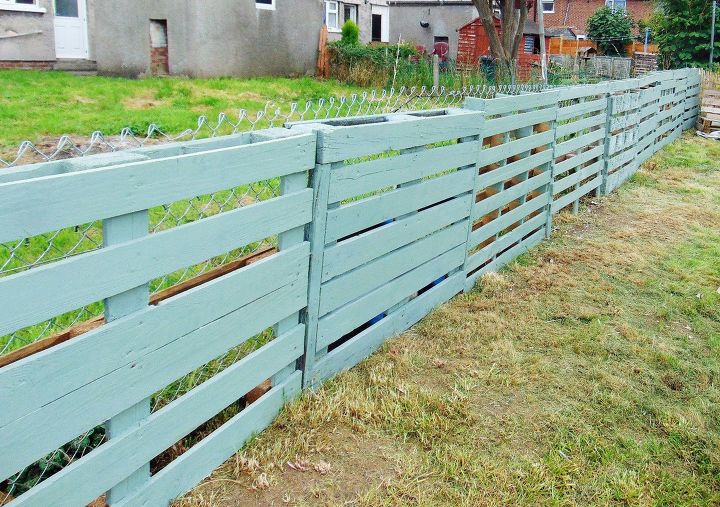 s get the outdoor space you ve always dreamed of with these diy ideas, Paint pallets for a pretty fence