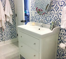 s these bathroom makeovers might inspire you to update your own, After Fresh Stenciled