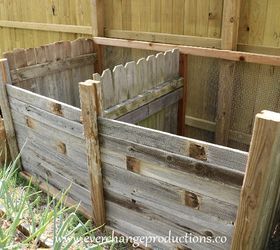 Compost Bin With Repurposed Fence Panels