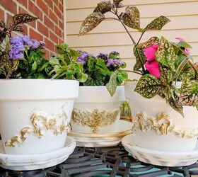 how to make beautiful applique clay flower pots with efex