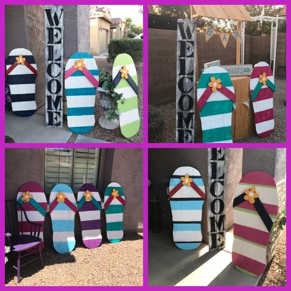 huge wood flip flops diy