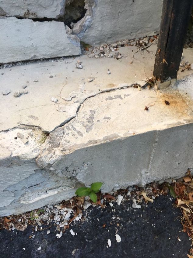 q how do you repair cement steps that have cracked