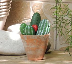 18 easy diy projects that you can do this weekend, Cute Cacti Rocks