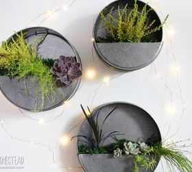 18 easy diy projects that you can do this weekend, Faux Galvanized Wall Planter