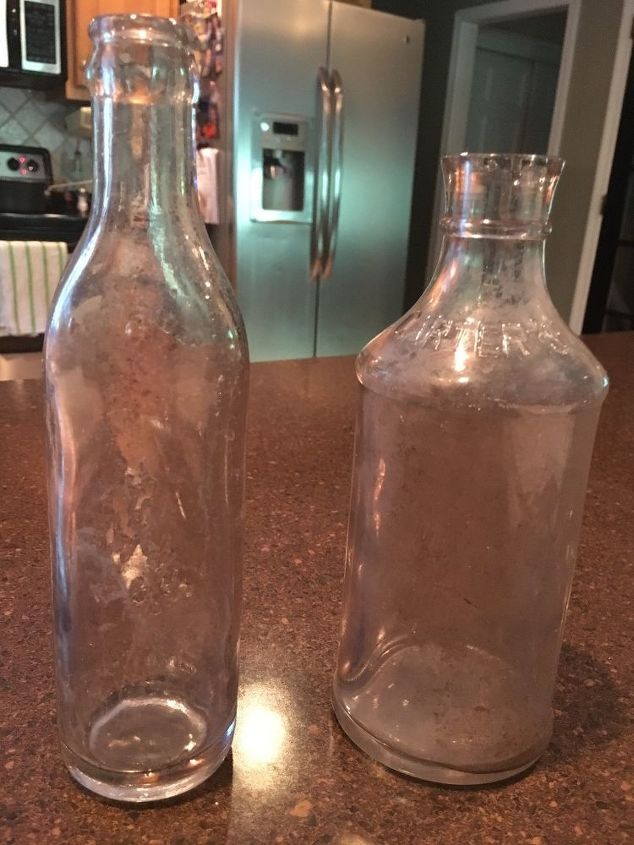 how to clean old glass bottles