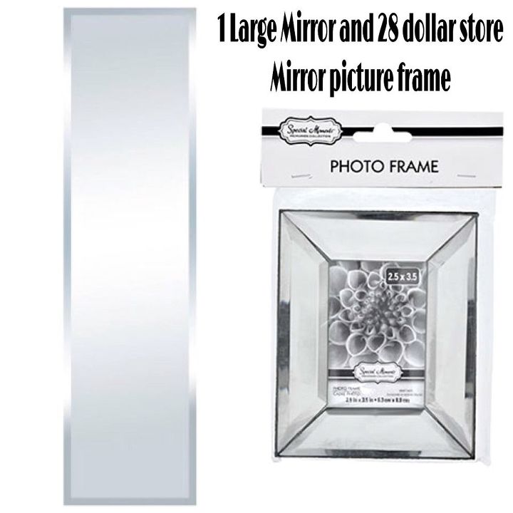 Designer Inspired Glamorous Mirror Diy, Mirror Picture Frame Dollar Tree