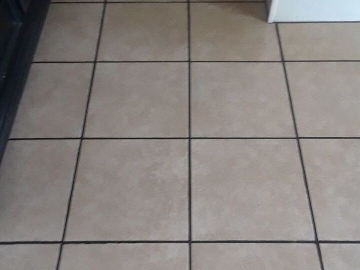 q what can i do to darkened this kitchen floor