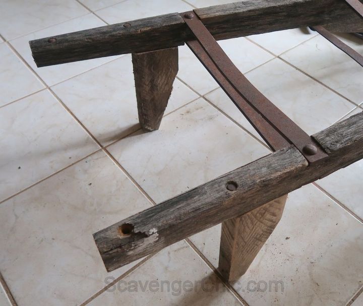 upcycled hand cart coffee table version ii
