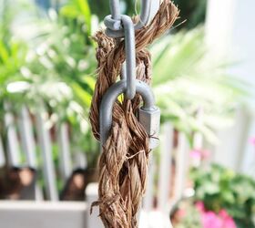 how to wrap a porch swing chain with rope