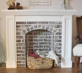 17 faux brick ideas for your home, The Classic Fireplace Look