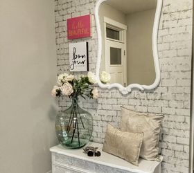 17 faux brick ideas for your home, Wall Makeover in Half An Hour