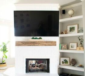 17 faux brick ideas for your home, White Clean Fireplace