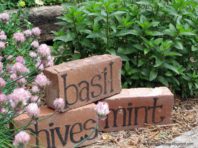 17 faux brick ideas for your home, Garden Herb Markers