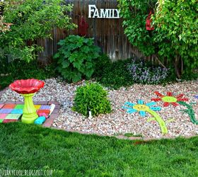 17 faux brick ideas for your home, Recycled Bricks Become Colorful Yard Art