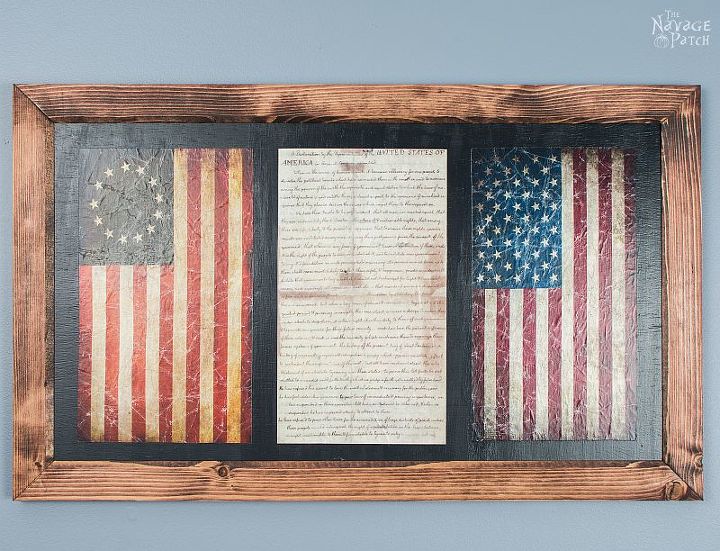 old glory the declaration of independence patriotic wall art