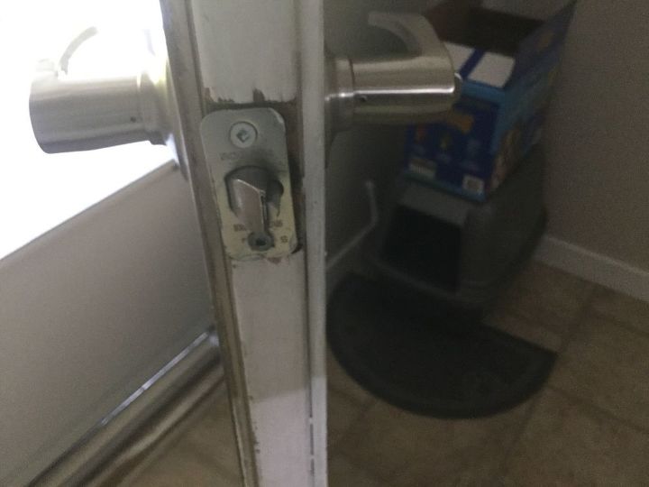 q my entrance door holes worn