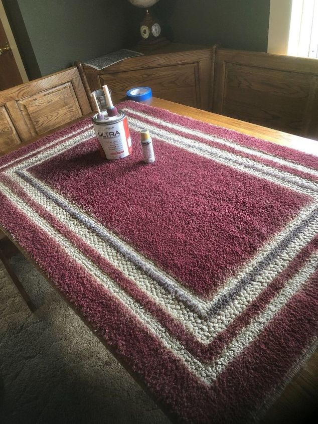 when you cant find a rug paint one