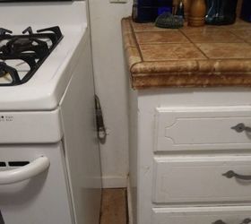 in between stove and counter