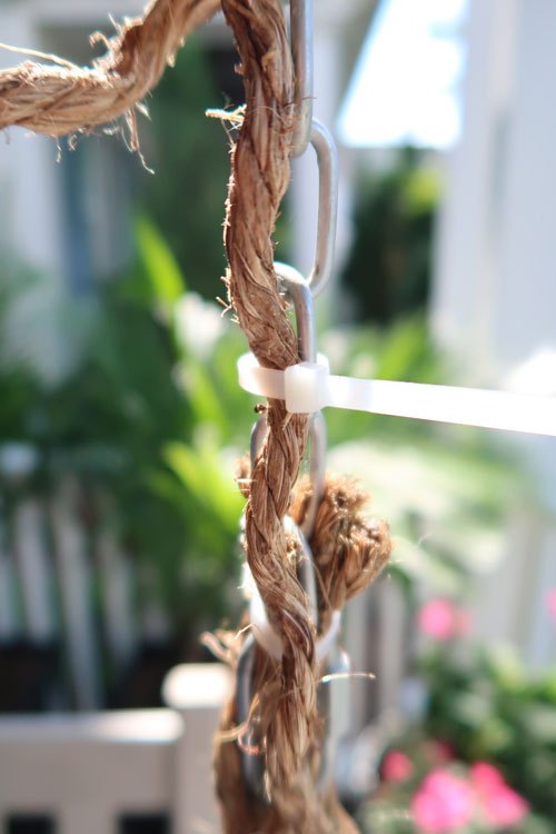 Wrap Rope Around a Swing Chain for a Custom Look | Hometalk