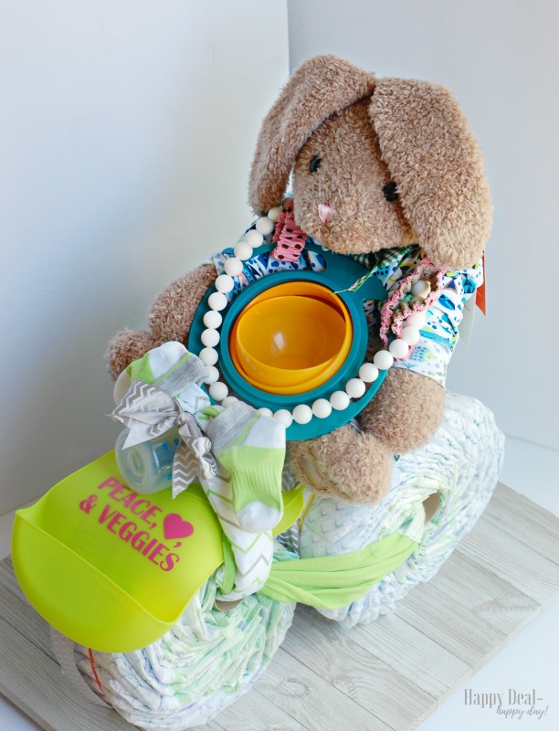 decoracin y regalo para baby shower tutorial de triciclo de paales