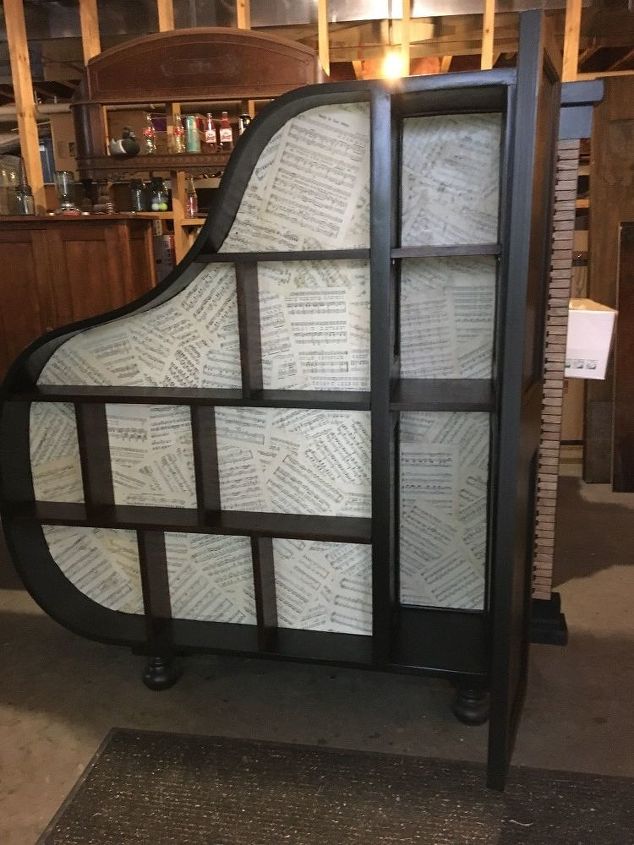 31 amazing furniture flips you have to see to believe, Piano Transformed Into Magnificent Bookcase