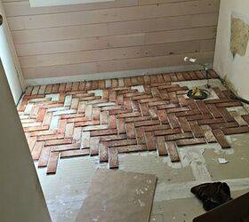 how to install a brick tile floor