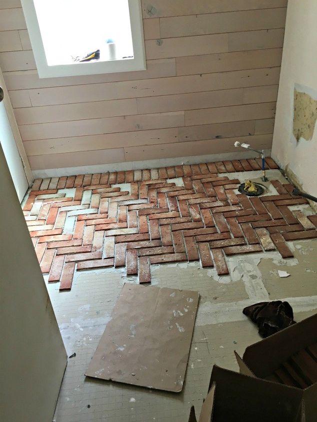 how to install a brick tile floor