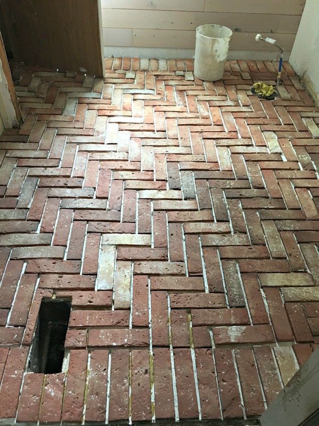 how to install a brick tile floor