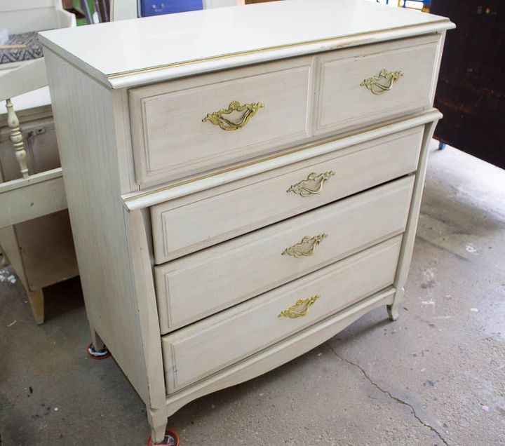 antique white furniture old made new again, Before