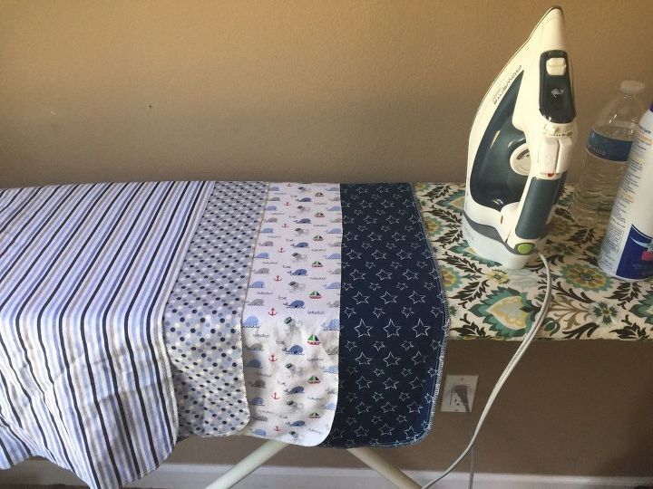 q i am working on covering a file cabinet with baby swaddling blankets
