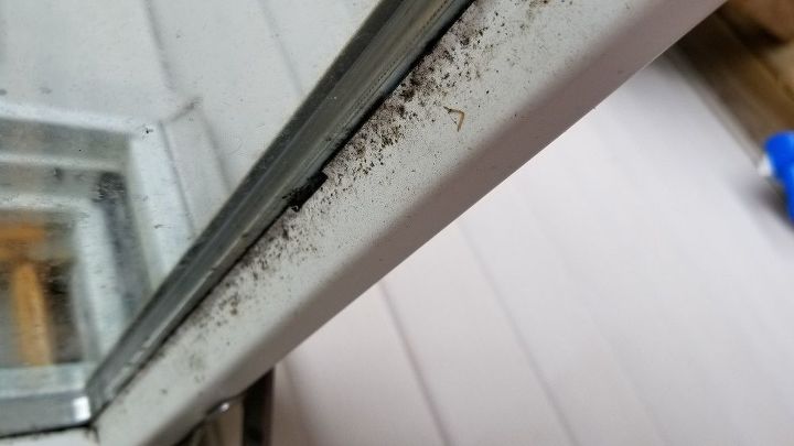 q how to clean yuckiness from my window frames