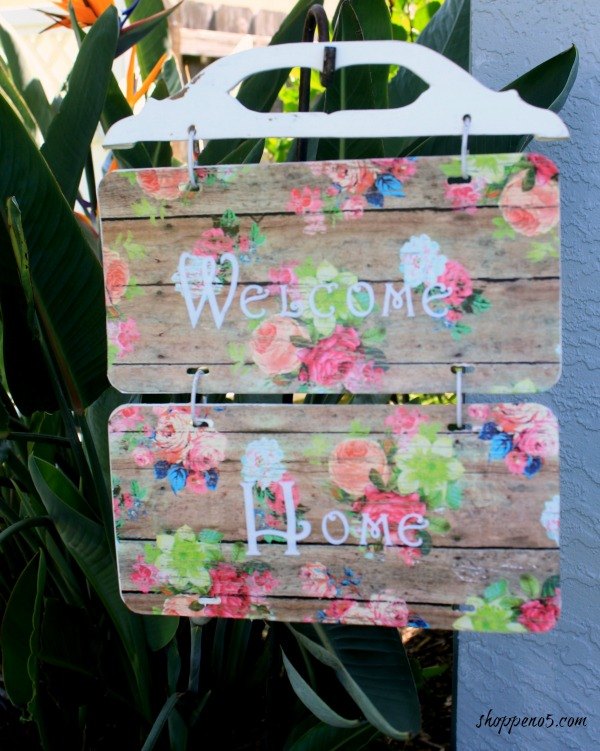 how to turn a license plate into a welcome sign