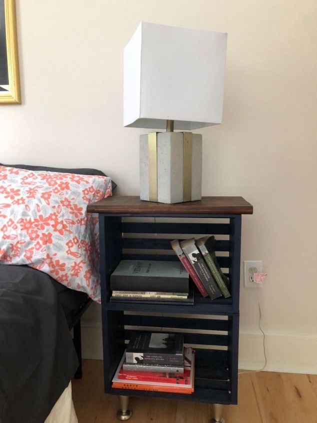 my wood crate nightstand