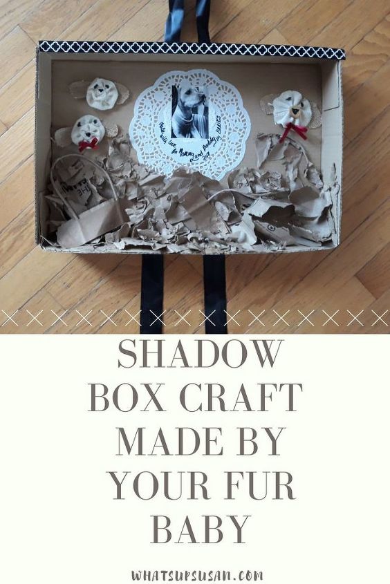 shadow box craft made out of trash for dog lovers