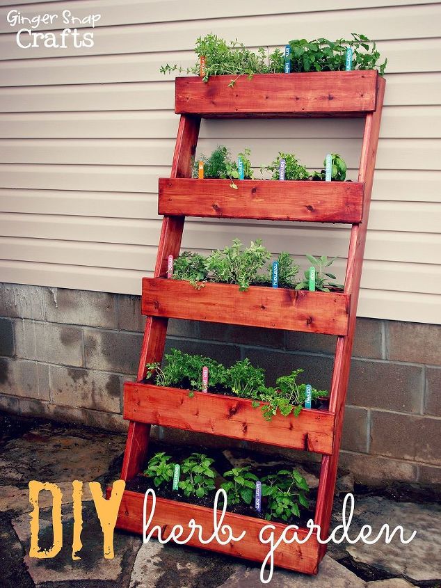 s 16 ways to showcase your herb garden, Beautiful Ladder Display