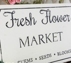 fresh flower market sign