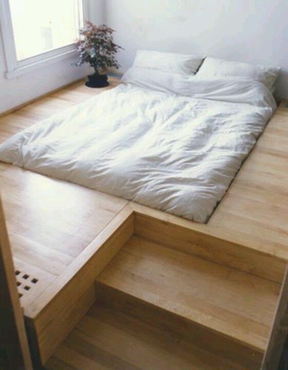 q how to build a wall to wall sunken platform bed