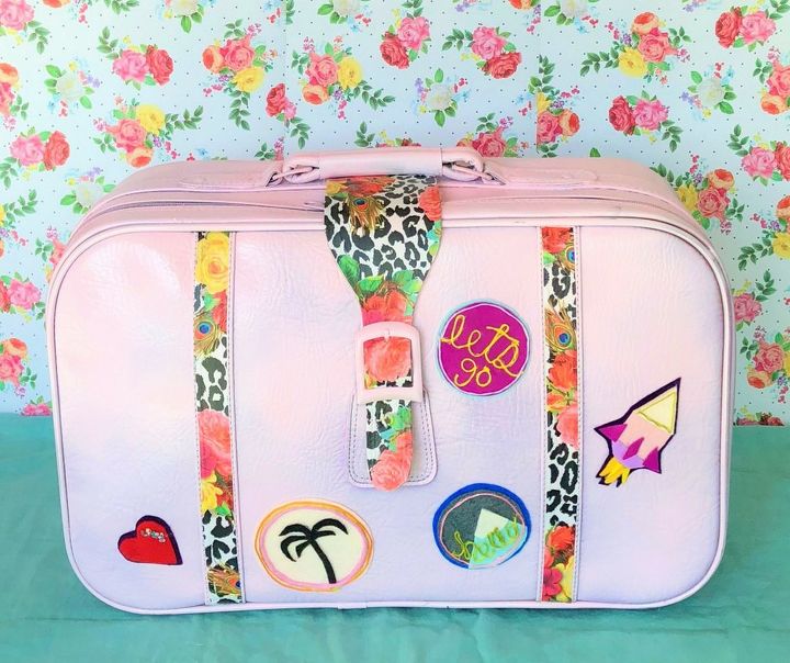 thrift store suitcase makeover