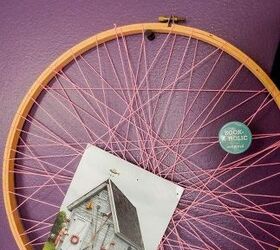 how to make an embroidery hoop message board