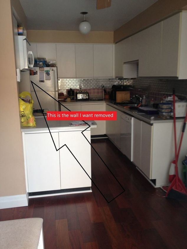 q i have always wanted to remove a wall between my living rm kitchen