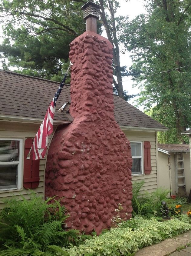 q outside rock chimney