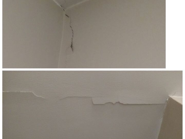 q ceiling and wall problem in bathroom