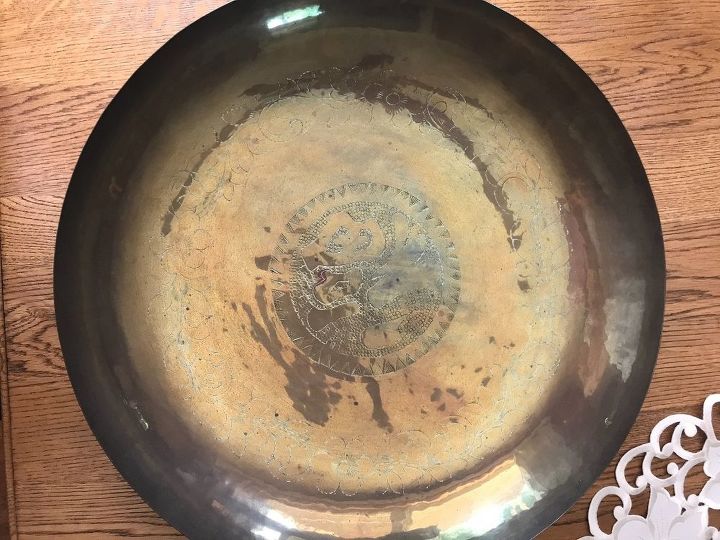q what can i use to clean a brass bowl it has a lot of engraving on it