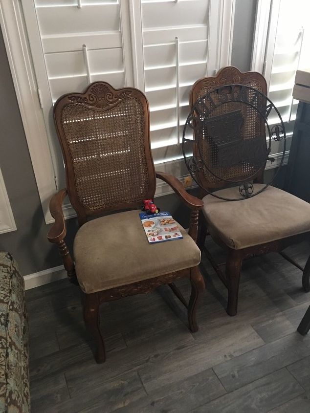 q replace or redo cane back chairs