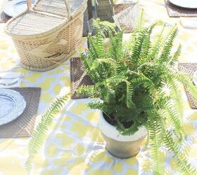 create a stenciled picnic blanket