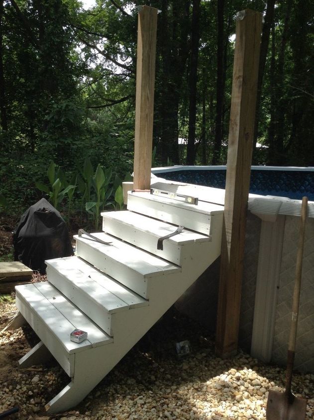 above ground pool steps