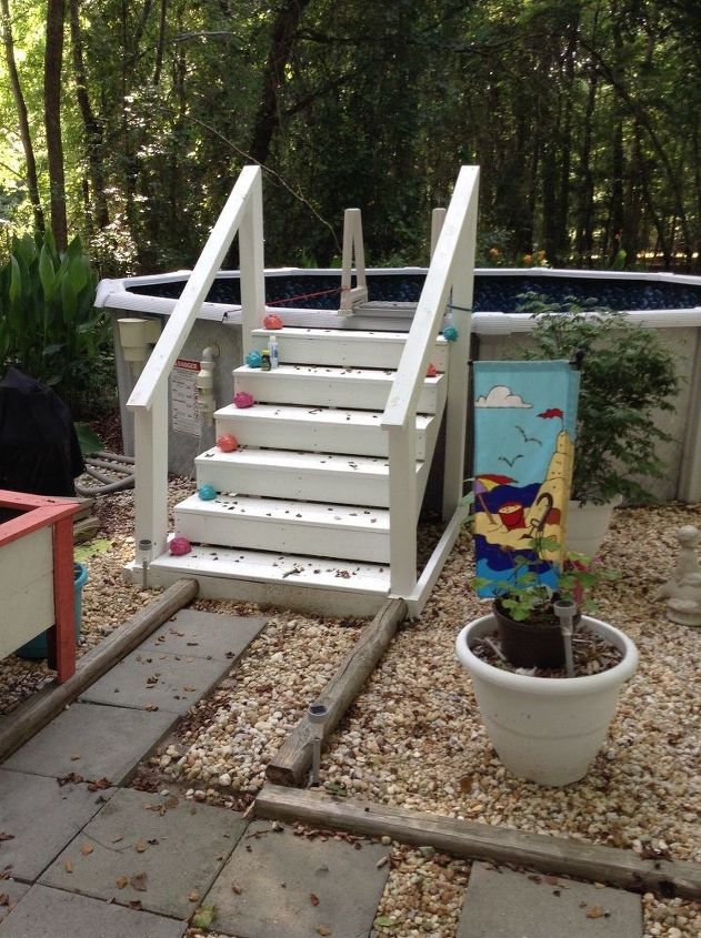 above ground pool steps